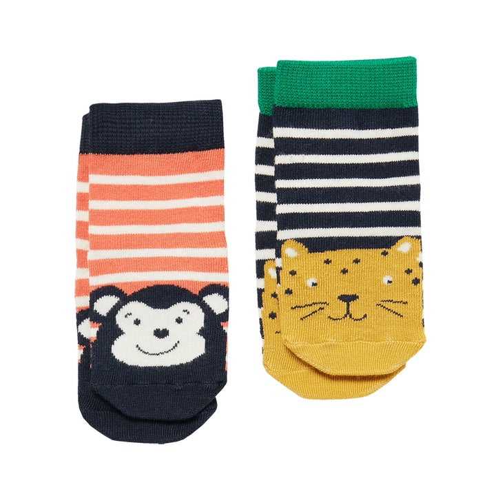 The Joules Baby Neat Feet 2 Pack Of Socks in Yellow Print#Yellow Print