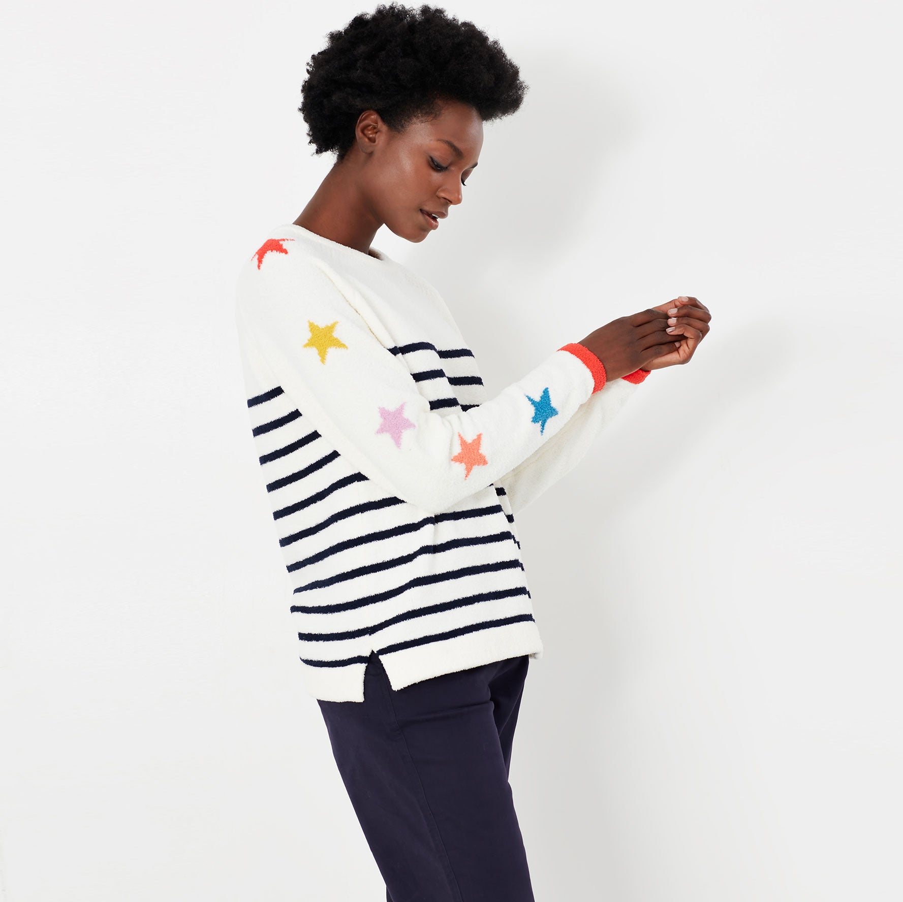 Joules navy star on sale jumper