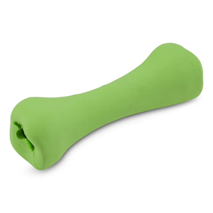 The Beco Bone Rubber Dog Toy in Green#Green