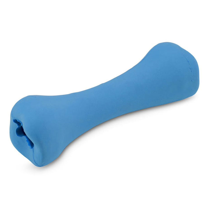 The Beco Bone Rubber Dog Toy in Blue#Blue