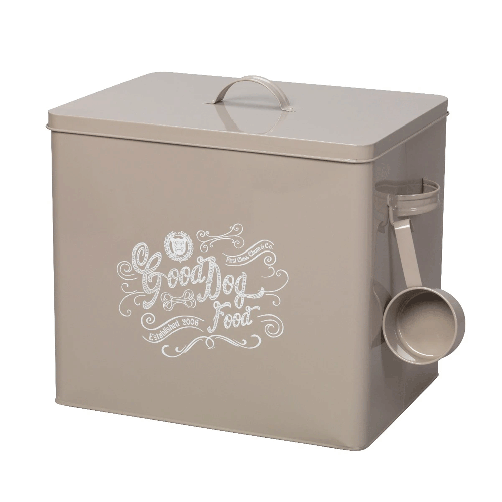 The House Of Paws Good Dog Food Tin in Grey#Grey