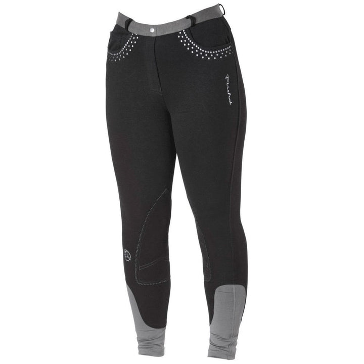 Firefoot Ladies Farsley Fleece Lined Stretch Breeches in Black#Black