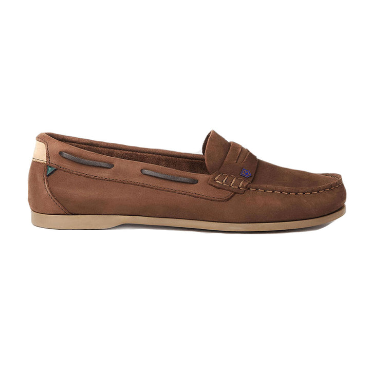 The Dubarry Ladies Belize Deck Shoes in Dark Brown#Dark Brown