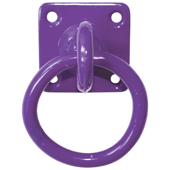 The Perry Equestrian Swivel Tie Ring on Plate - Pack of 2 in Purple#Purple