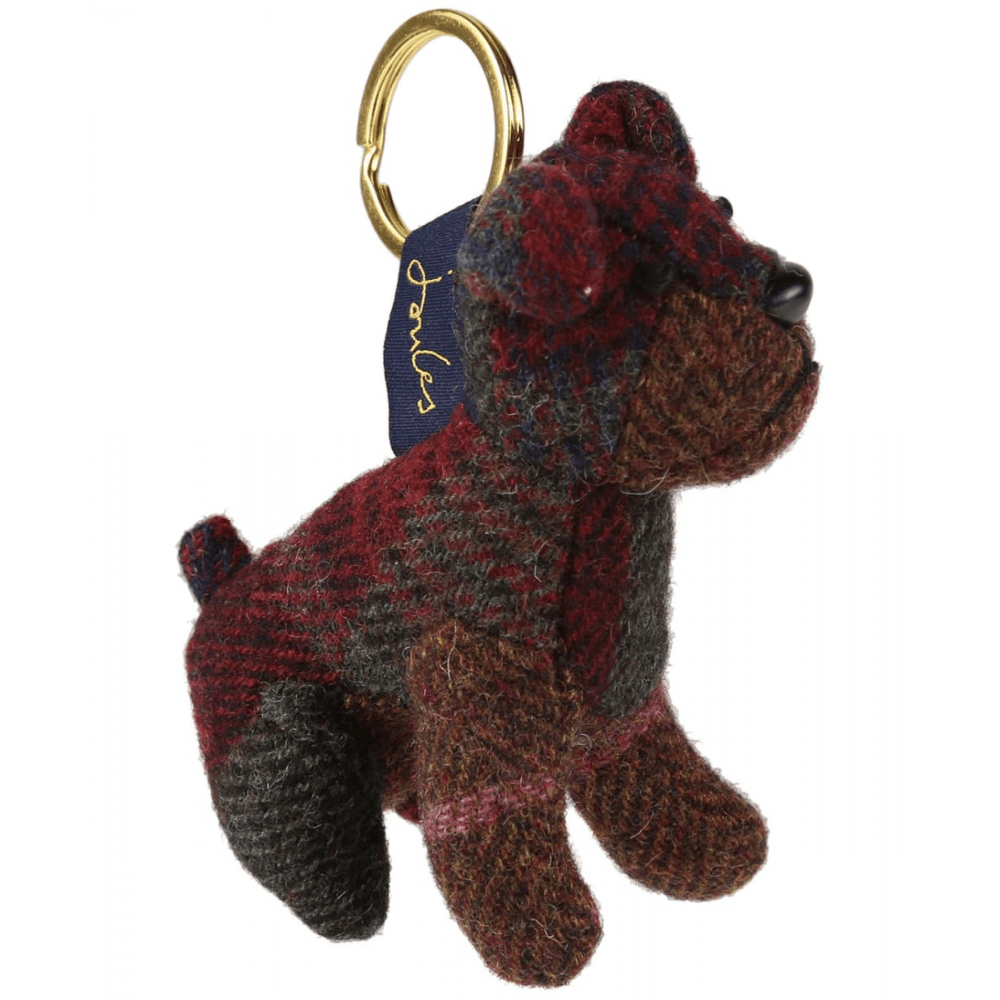 Joules Ladies Tweedle Dog Keyring#Check