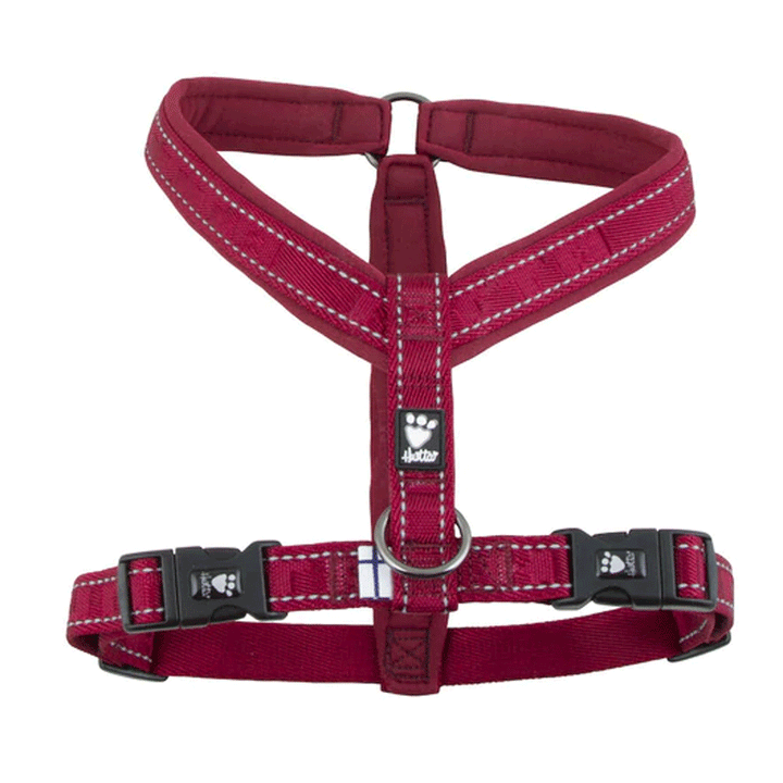 The Hurtta Casual Padded Y-Harness for Dogs in Dark Red#Dark Red