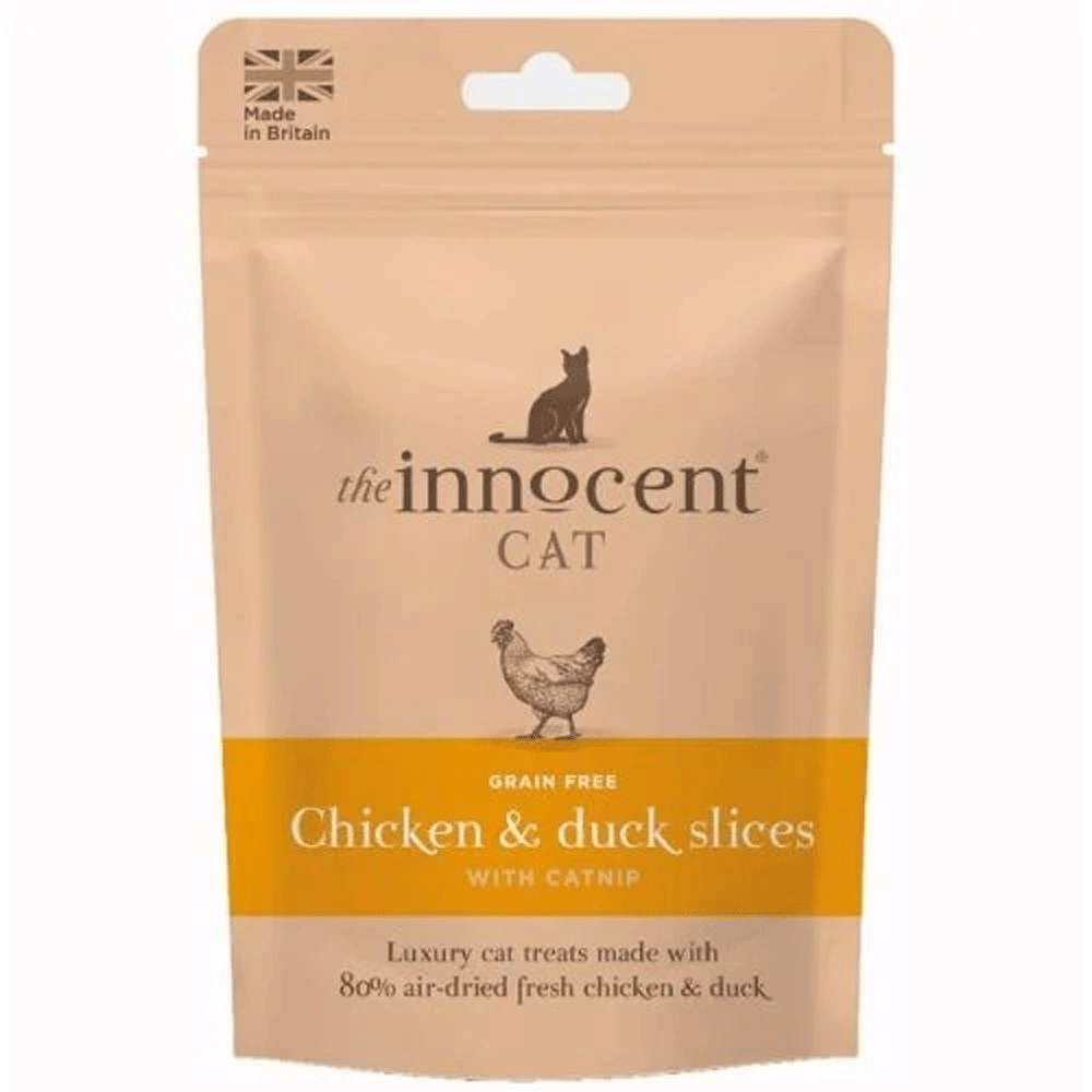 The Innocent Pet Care Company Chicken and Duck Slices with Catnip Treats 70g