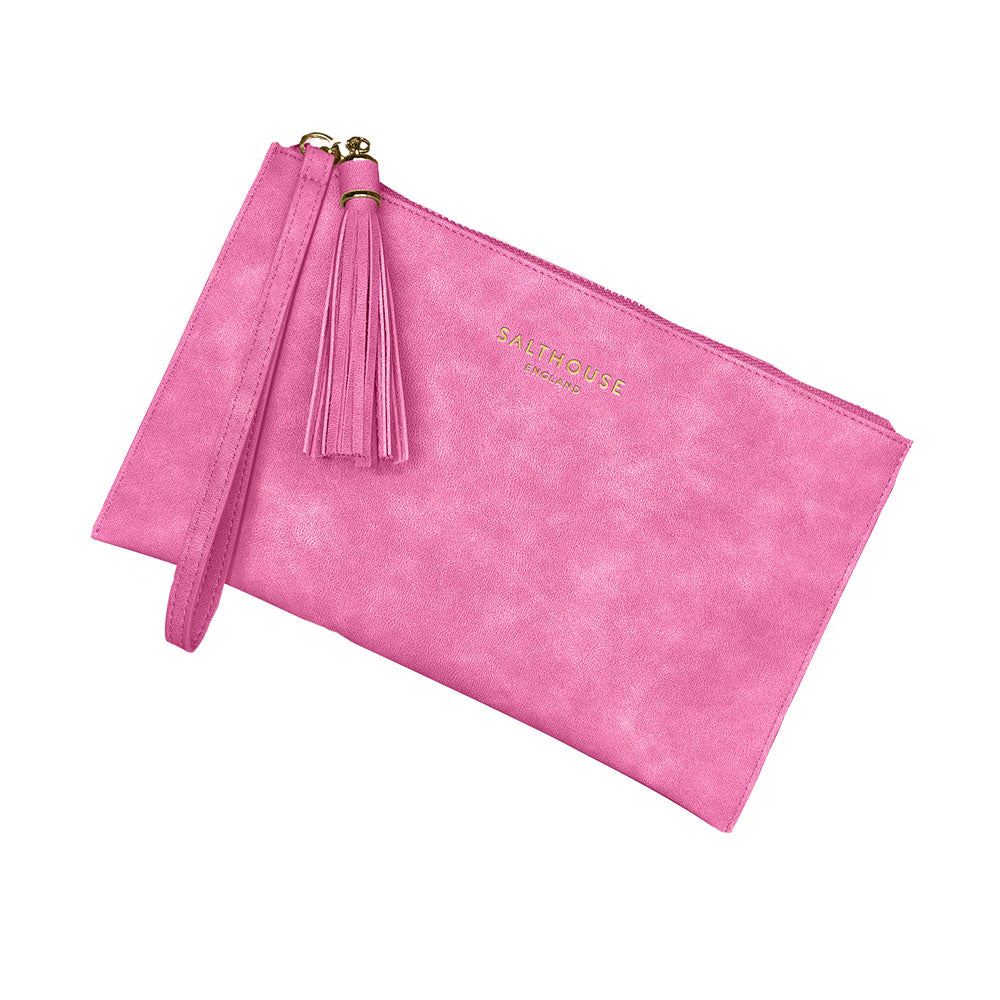 The Salthouse Serafina Clutch Bag in Pink#Pink