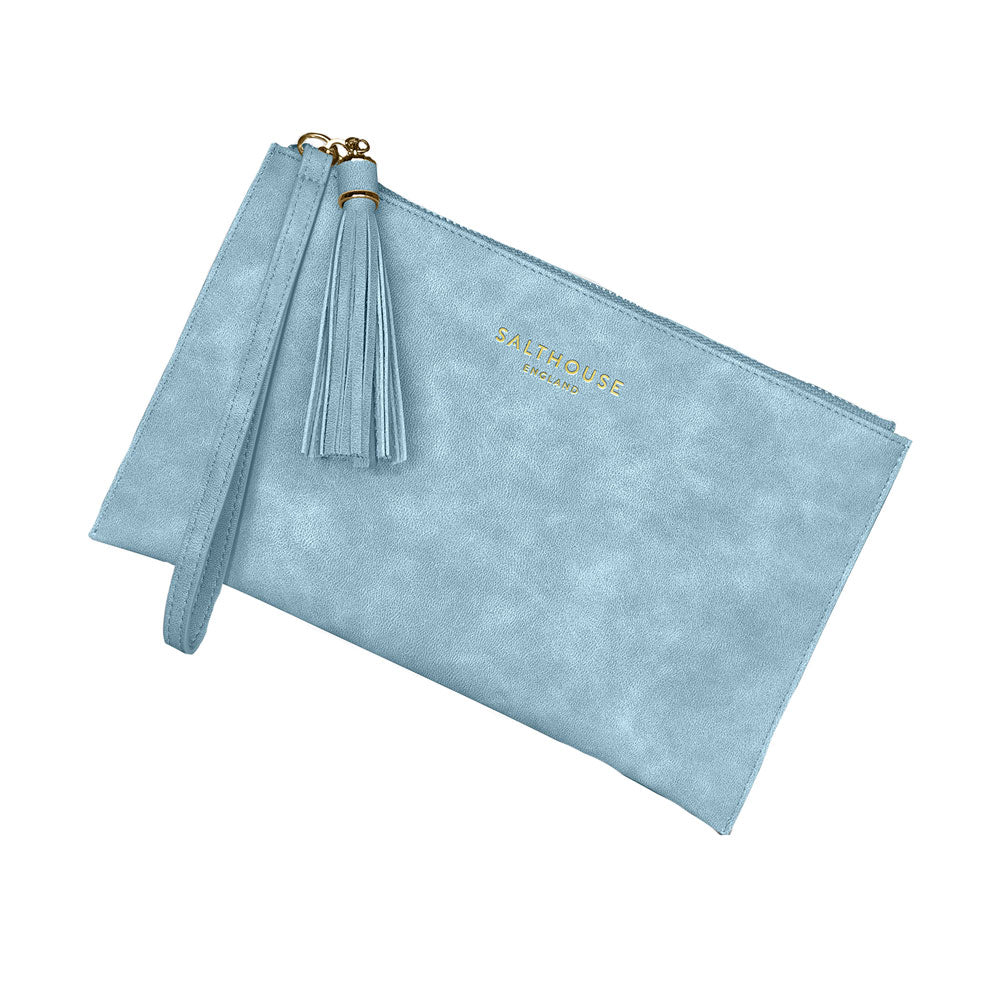 The Salthouse Serafina Clutch Bag in Baby Blue#Baby Blue