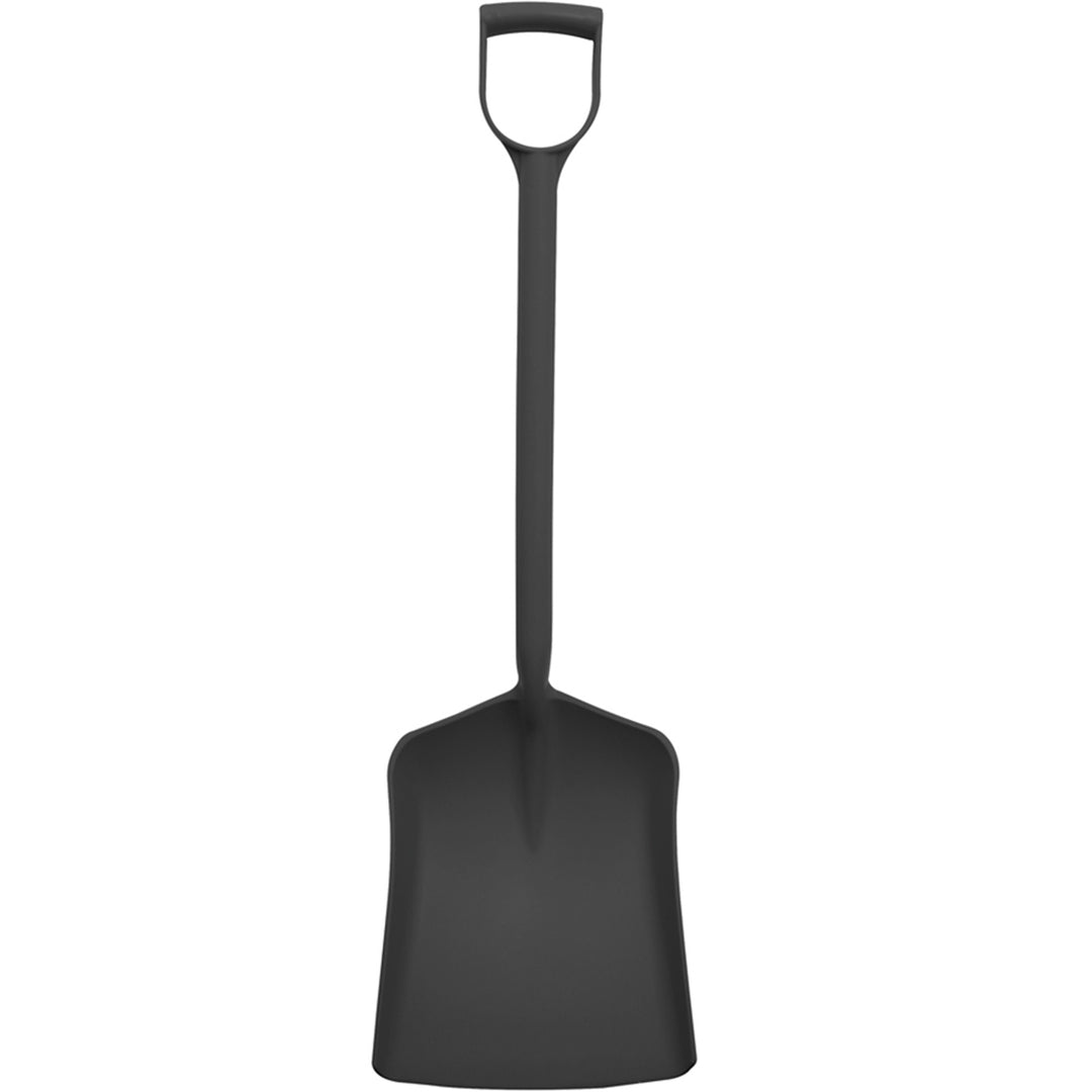 The Perry Equestrian One Piece Moulded Polypropylene Shovel in Black#Black