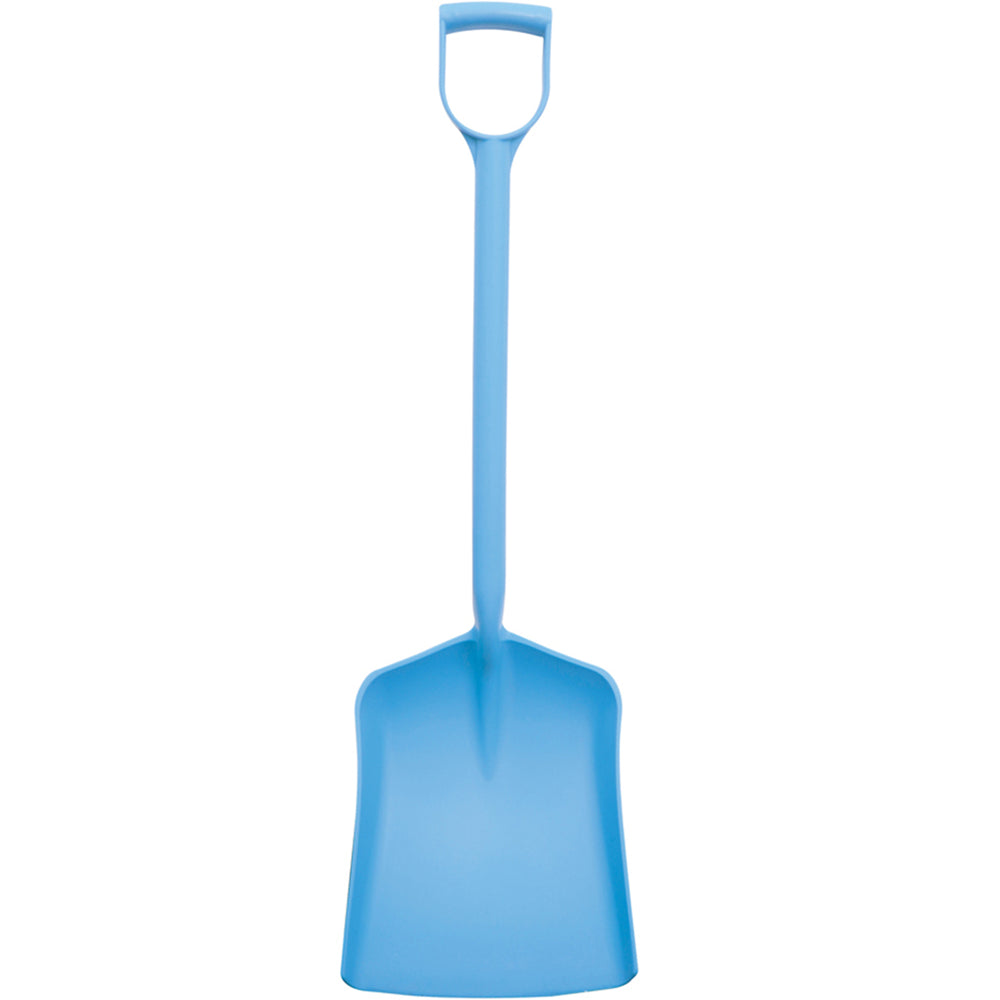 The Perry Equestrian One Piece Moulded Polypropylene Shovel in Blue#Blue