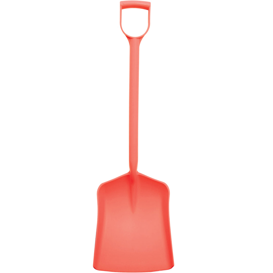 The Perry Equestrian One Piece Moulded Polypropylene Shovel in Red#Red