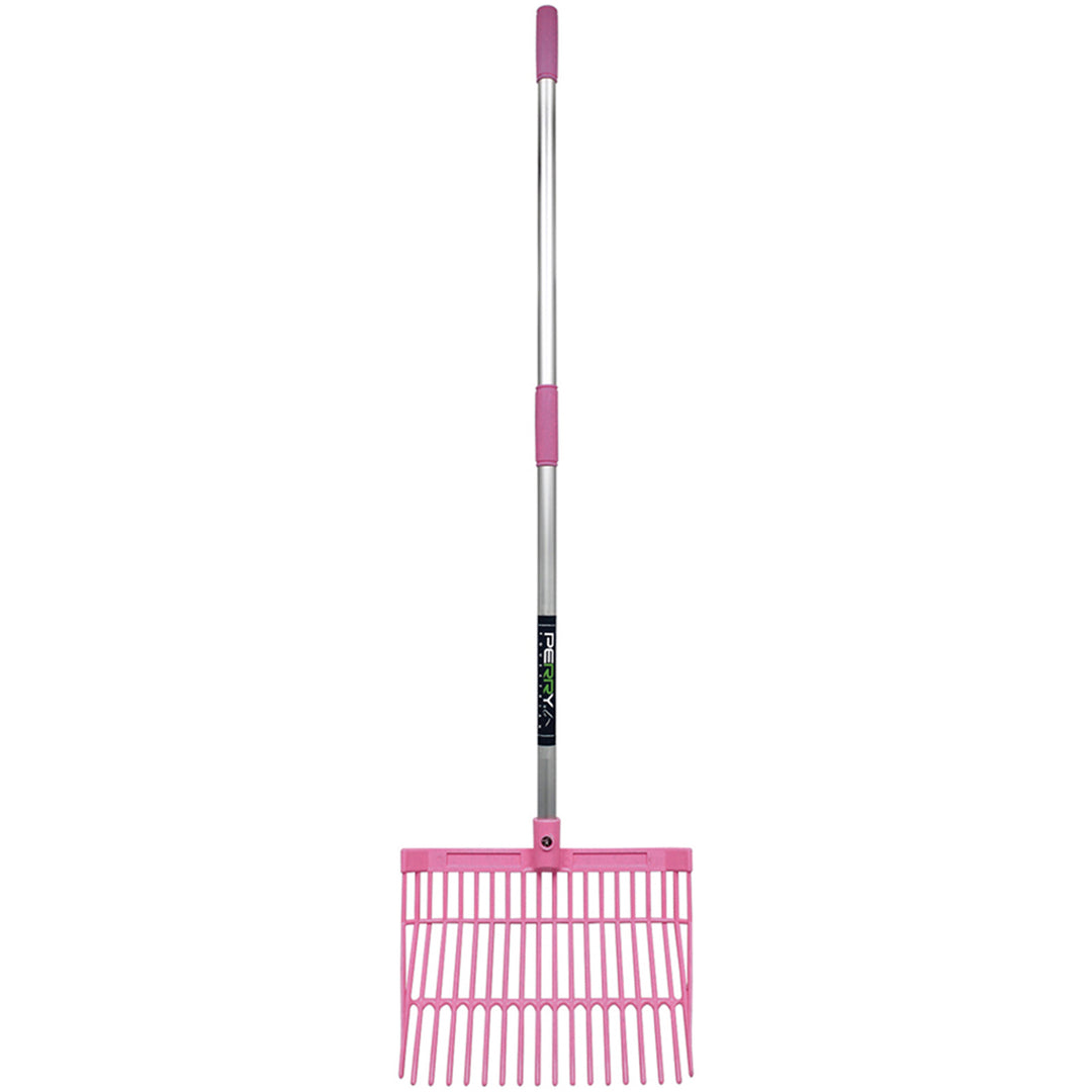The Perry Equestrian ABS Bedding & Shavings Fork in Pink#Pink