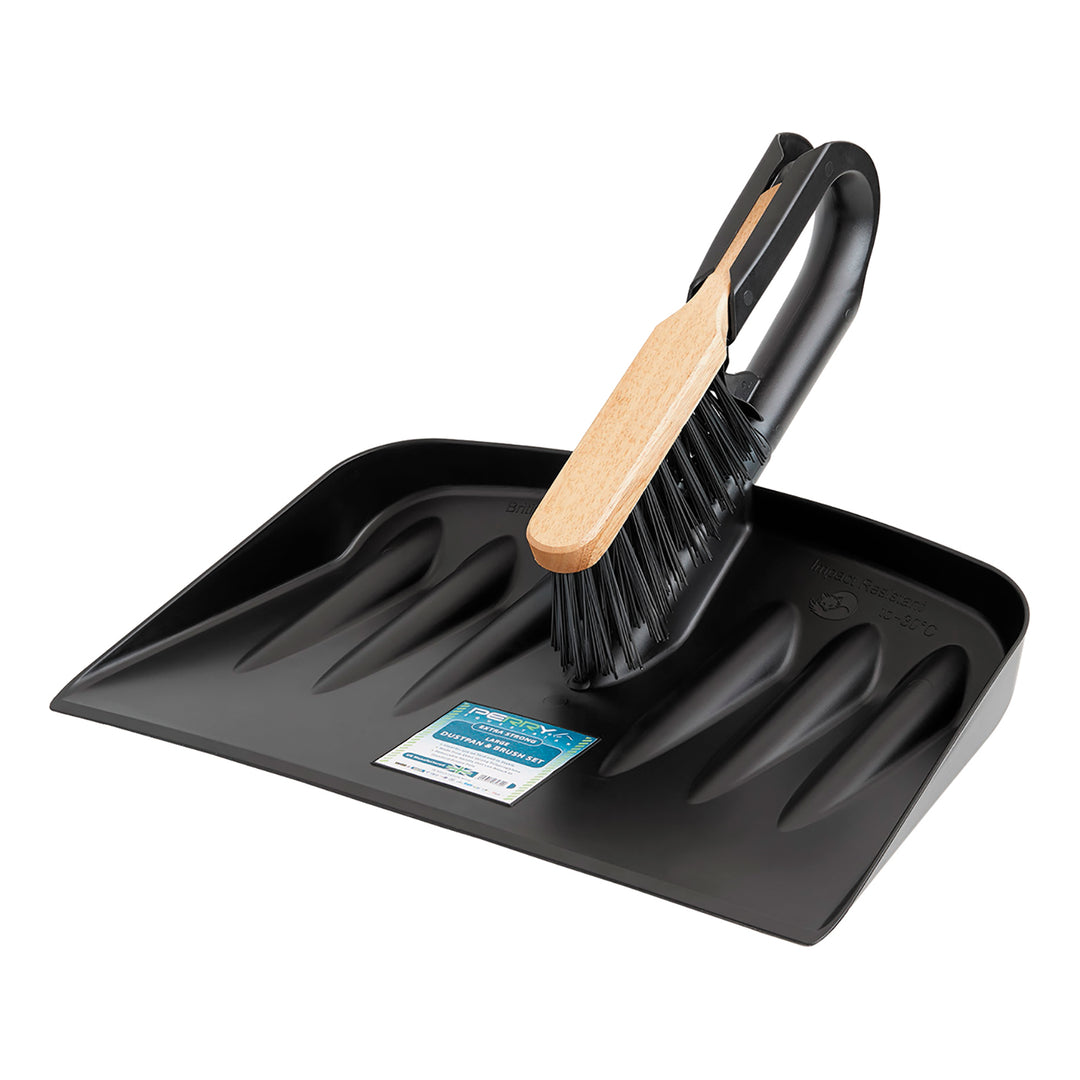 The Perry Equestrian Eco Shovel and Hard Brush in Black#Black