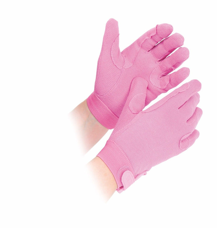 The Shires Adults Newbury Riding Gloves in Pink#Pink