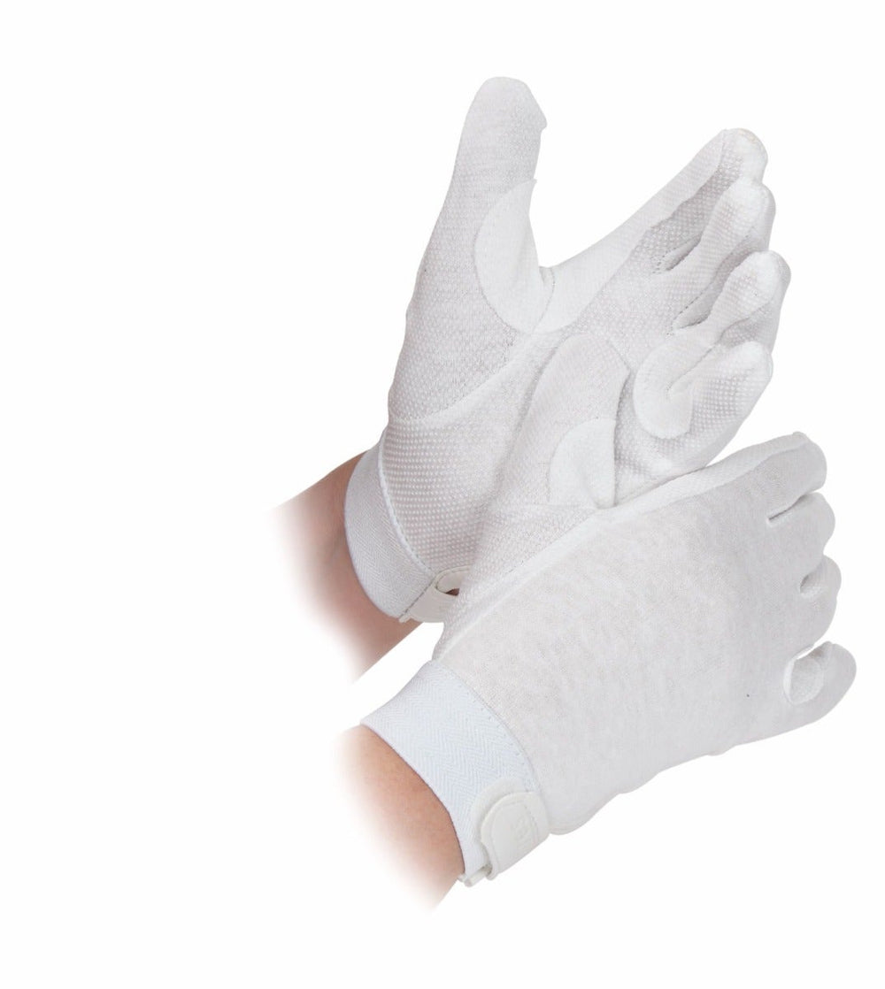 The Shires Childrens Newbury Riding Gloves in White#White