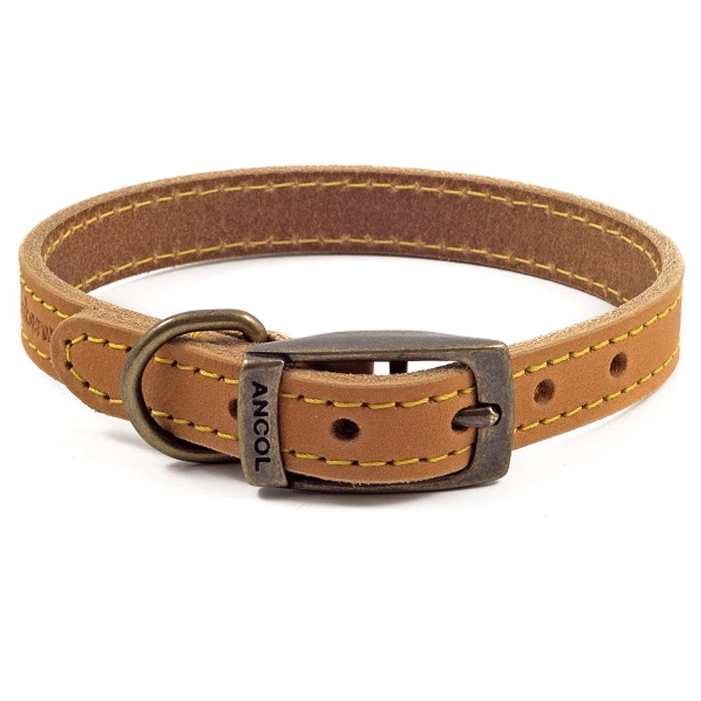 The Timberwolf Dog Collar in Brown#Brown