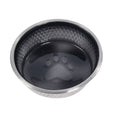 The Weatherbeeta Non-Slip Stainless Steel Shade Dog Bowl in Black#Black