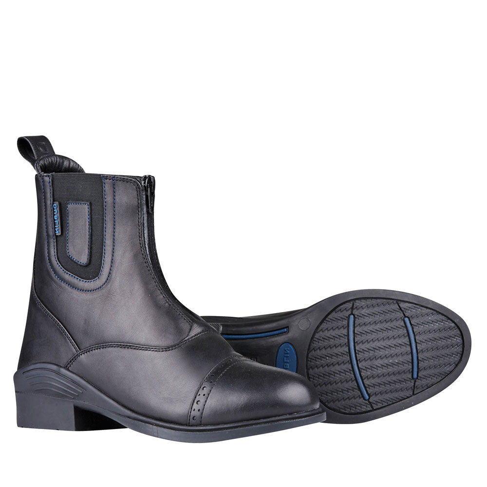 The Dublin Evolution Zip Front Waterproof Paddock Boots in Black#Black
