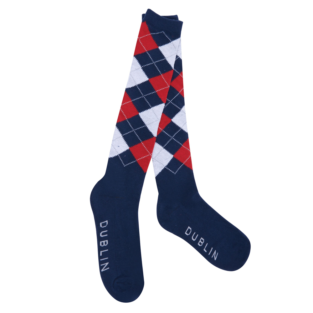 Dublin Adults Argyle Socks in Navy#Navy