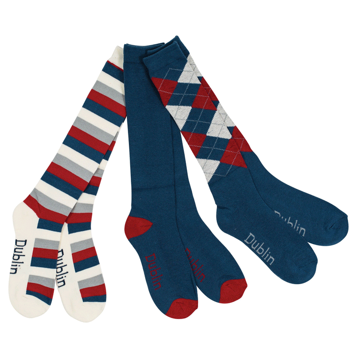 The Dublin Adults Socks - 3 Pack in Navy#Navy