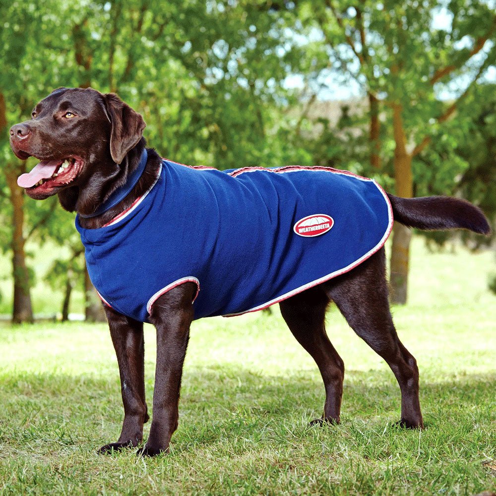 The Weatherbeeta Comfitec Fleece Zip Dog Coat in Blue#Blue