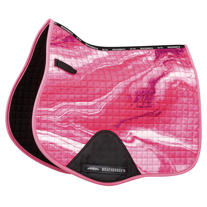 Weatherbeeta Prime Marble All Purpose Saddle Pad in Pink#Pink