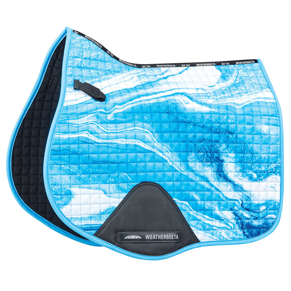 Weatherbeeta Prime Marble All Purpose Saddle Pad in Blue#Blue