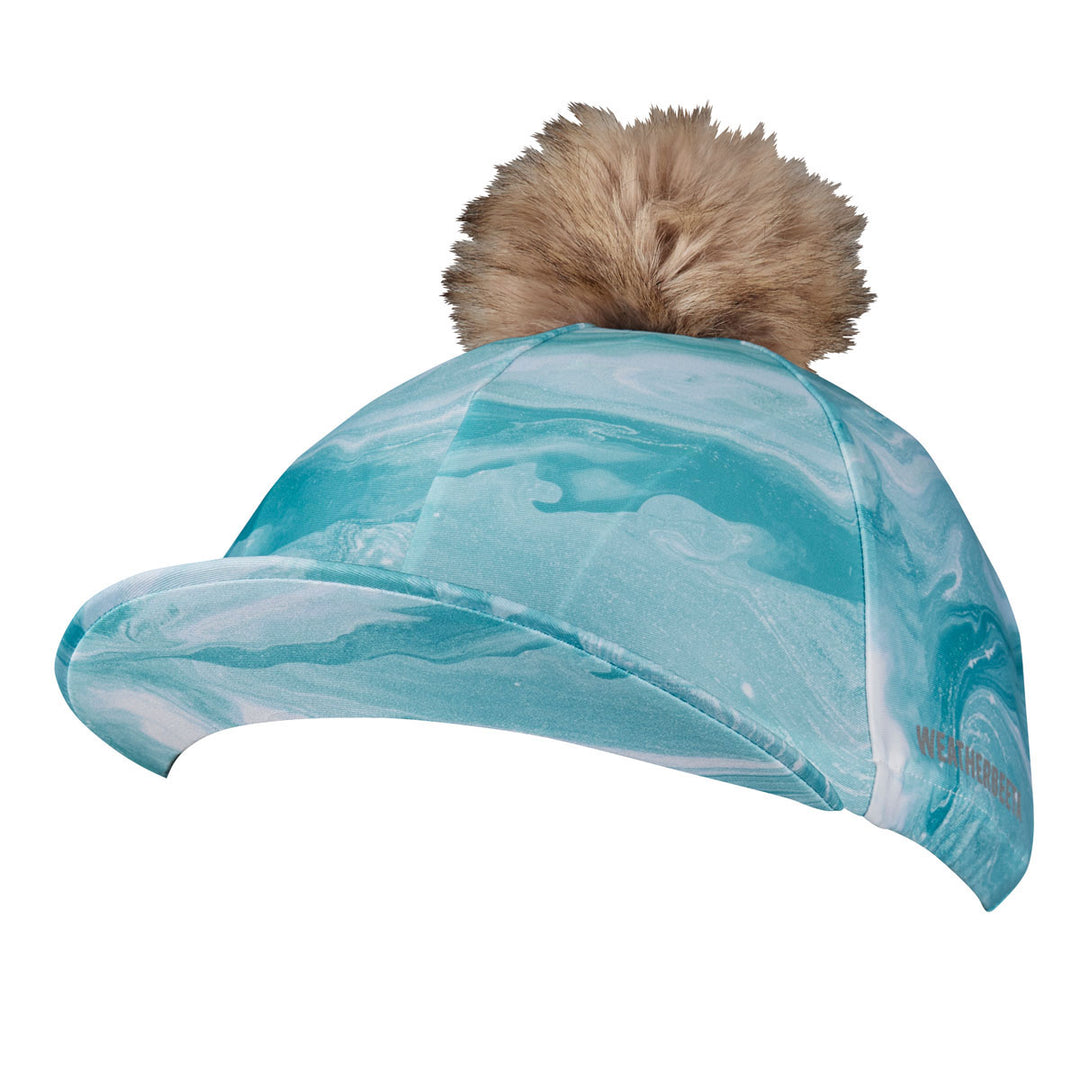 The Weatherbeeta Hat Silk in Turquoise Print#Turquoise Print