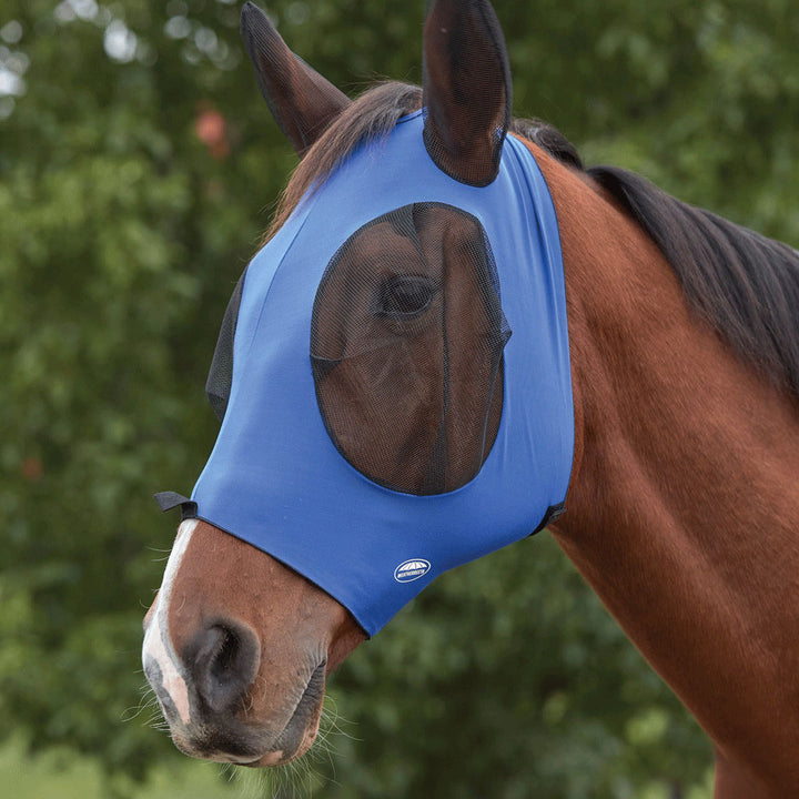 The Weatherbeeta Deluxe Stretch Bug Eye Saver With Ears in Royal Blue#Royal Blue
