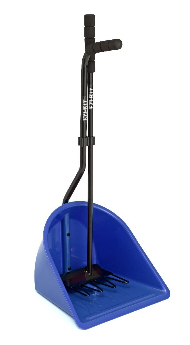 The Shires Ezi-Kit Manure Scoop with Rake in Blue#Blue