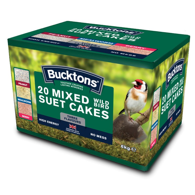 Bucktons 20 Mixed Wild Bird Suet Cakes