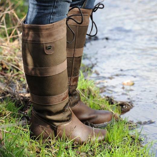 Wearing Dublin River Boots III in Brown