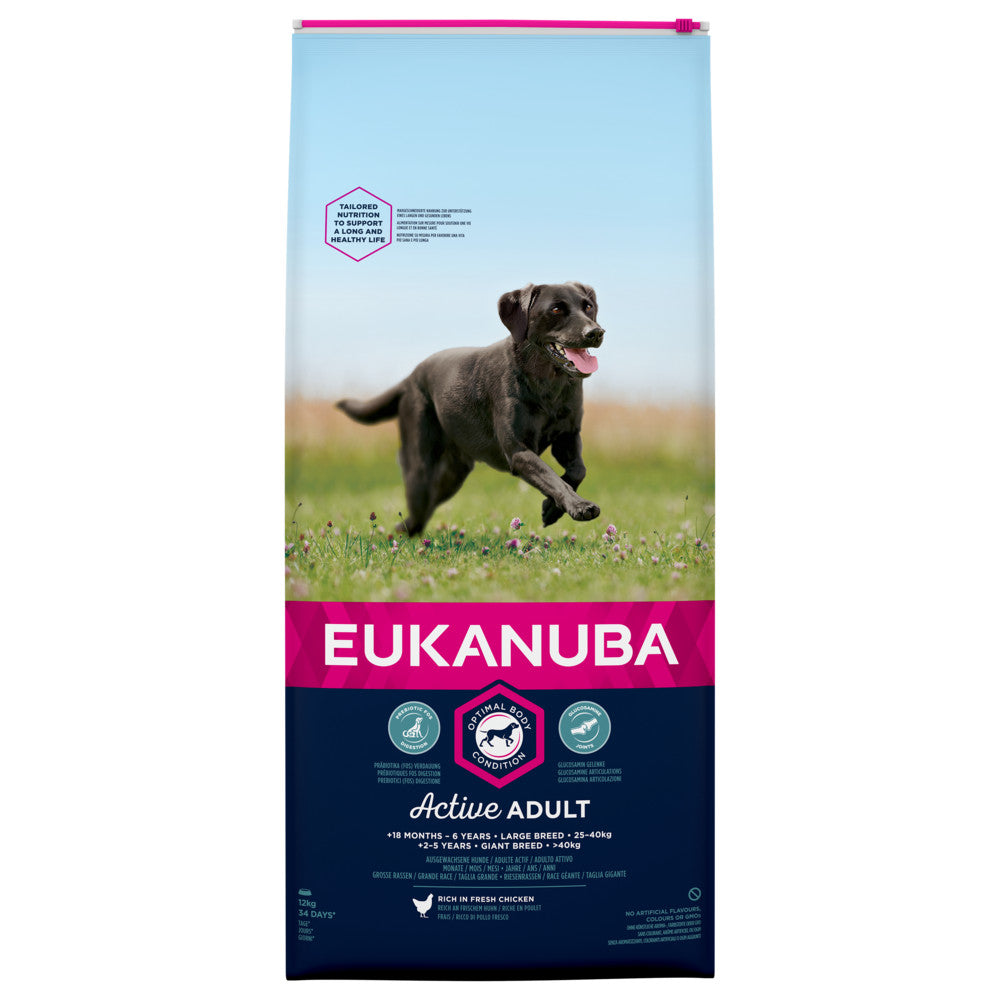 Eukanuba Active Adult Large Breed Dog Food with Chicken 12kg