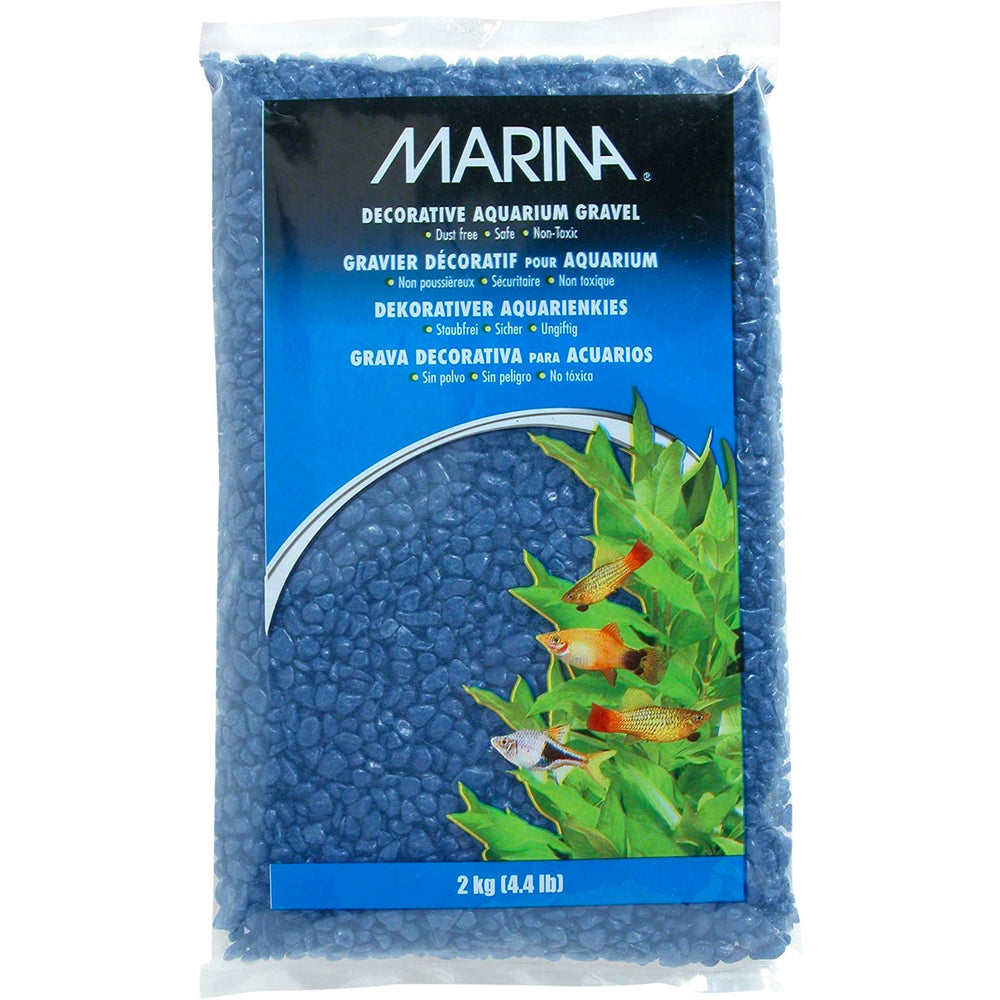 The Marina Decorative Gravel for Fish Tanks in Blue#Blue