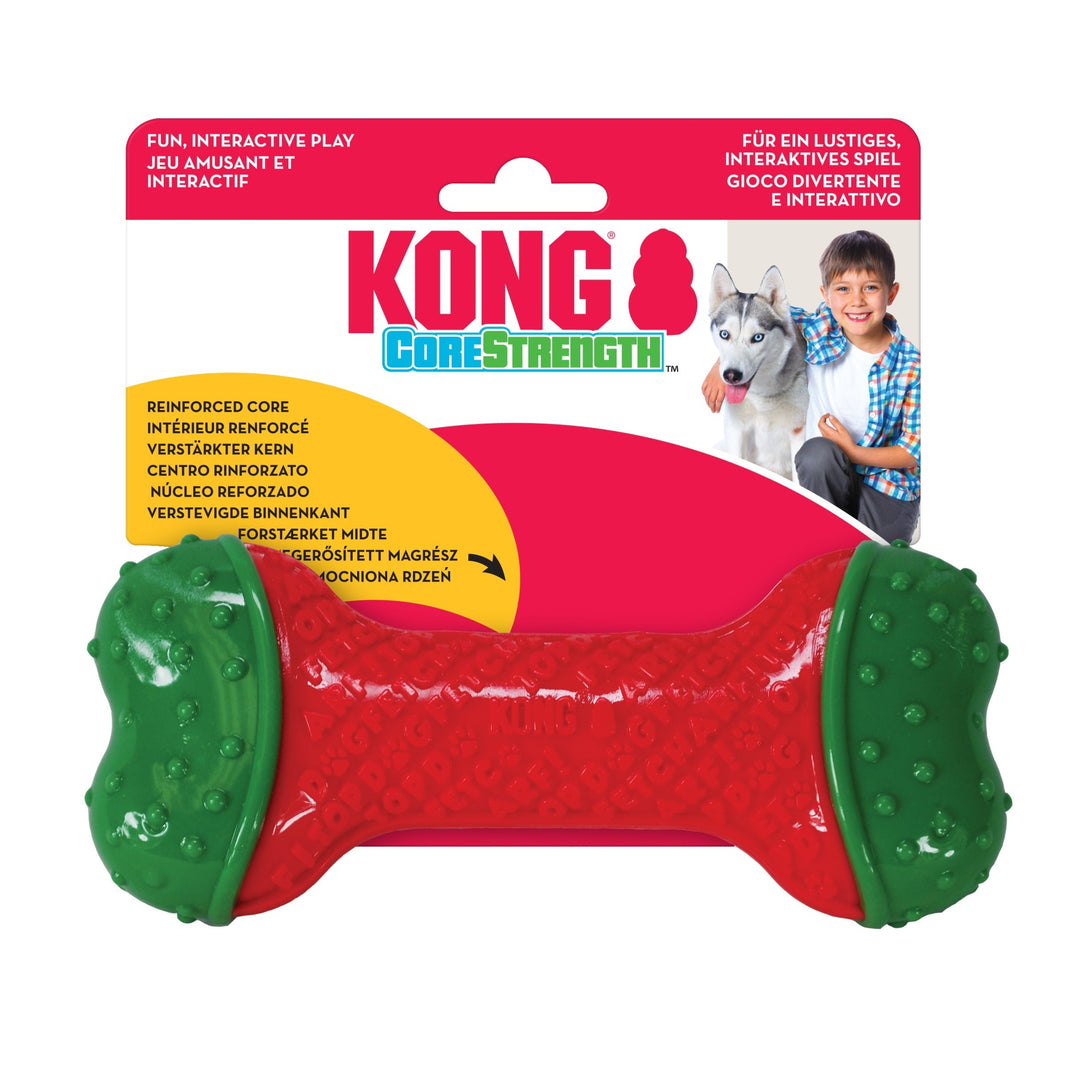 KONG Holiday Core Strength Bone Dog Chew Toy Small
