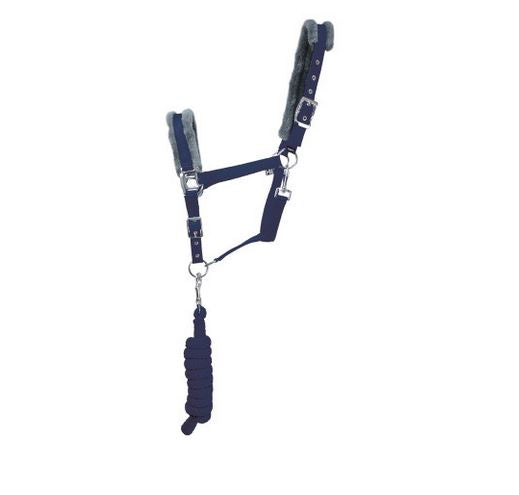 The Hy Sport Active Headcollar & Leadrope in Navy#Navy