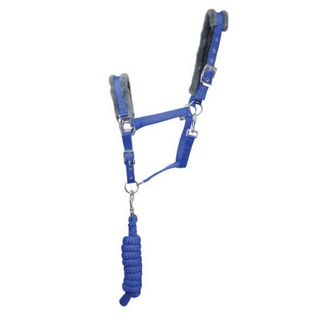 Hy Sport Active Headcollar & Leadrope in Royal Blue#Royal Blue
