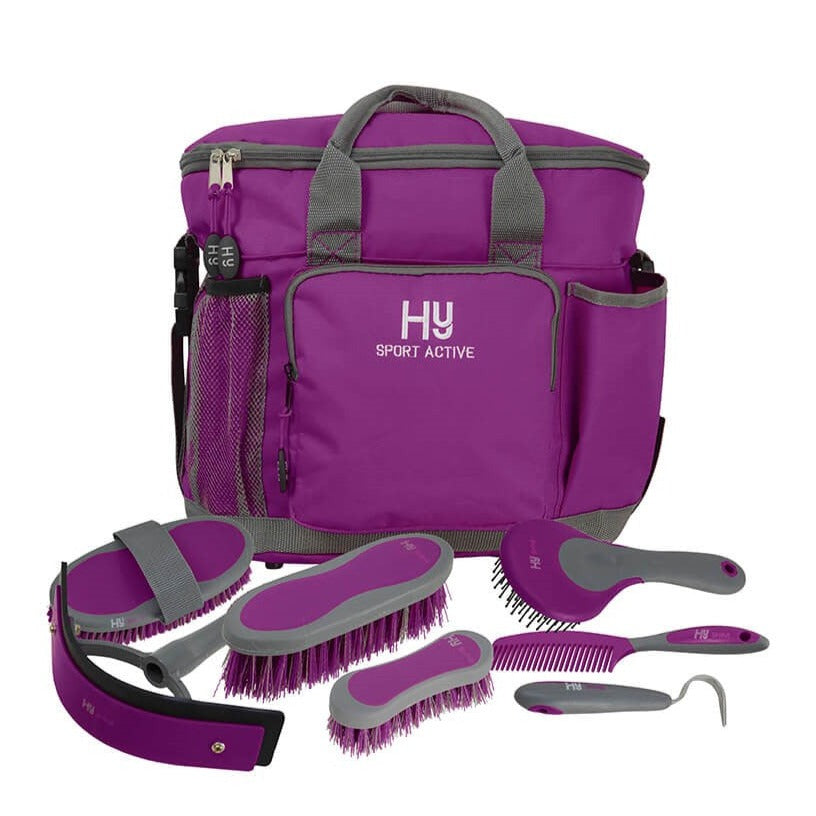 The Hy Sport Active Complete Grooming Kit Bag in Purple#Purple