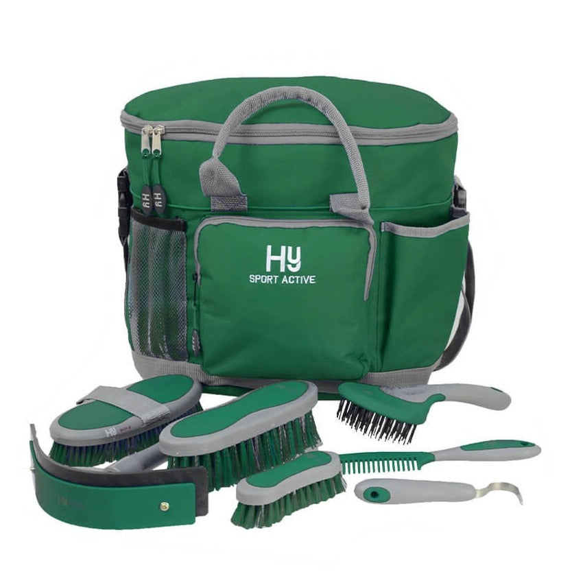 Hy Sport Active Complete Grooming Kit Bag in Emerald Green#Emerald Green