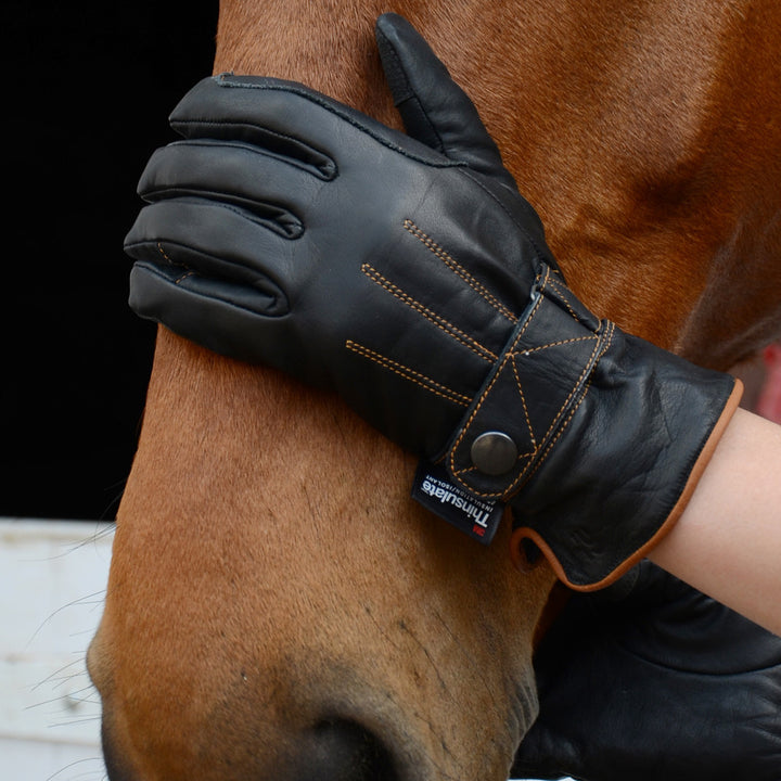 Hy Equestrian Thinsulate Leather Winter Riding Gloves