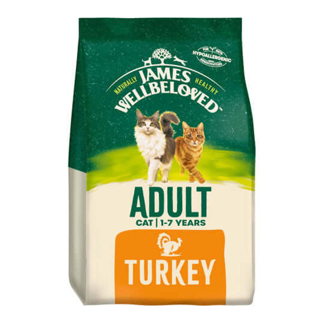 James Wellbeloved Adult Complete Dry Cat Food with Turkey 300g