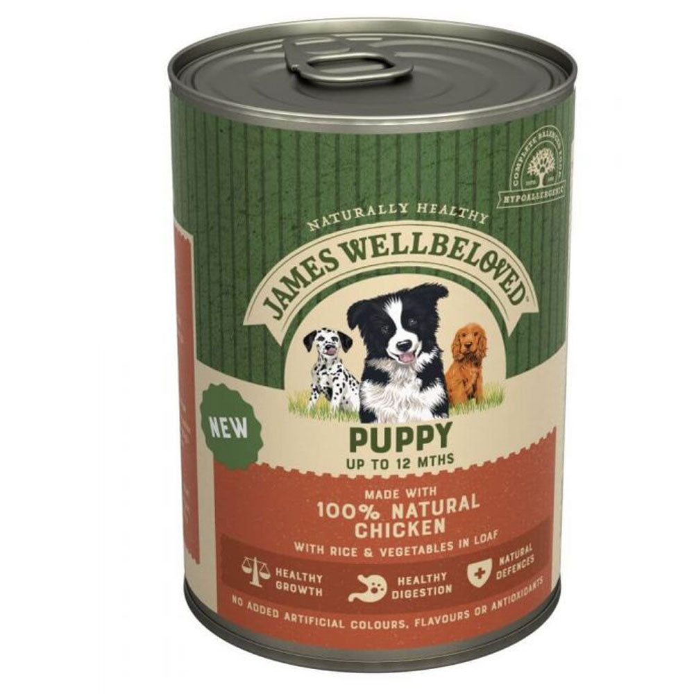 James Wellbeloved Puppy Chicken, Rice and Vegetable in Loaf Can 400g 400g