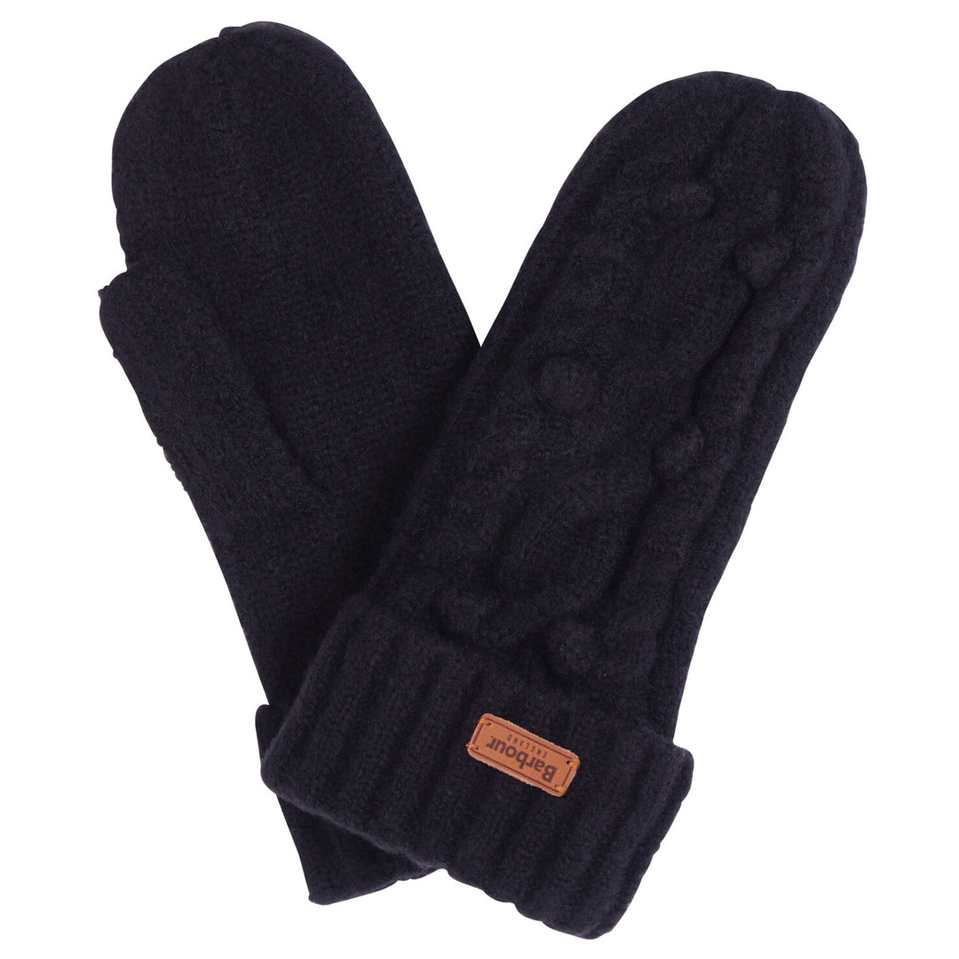 The Barbour Ladies Harriet Knitted Mitt in Navy#Navy