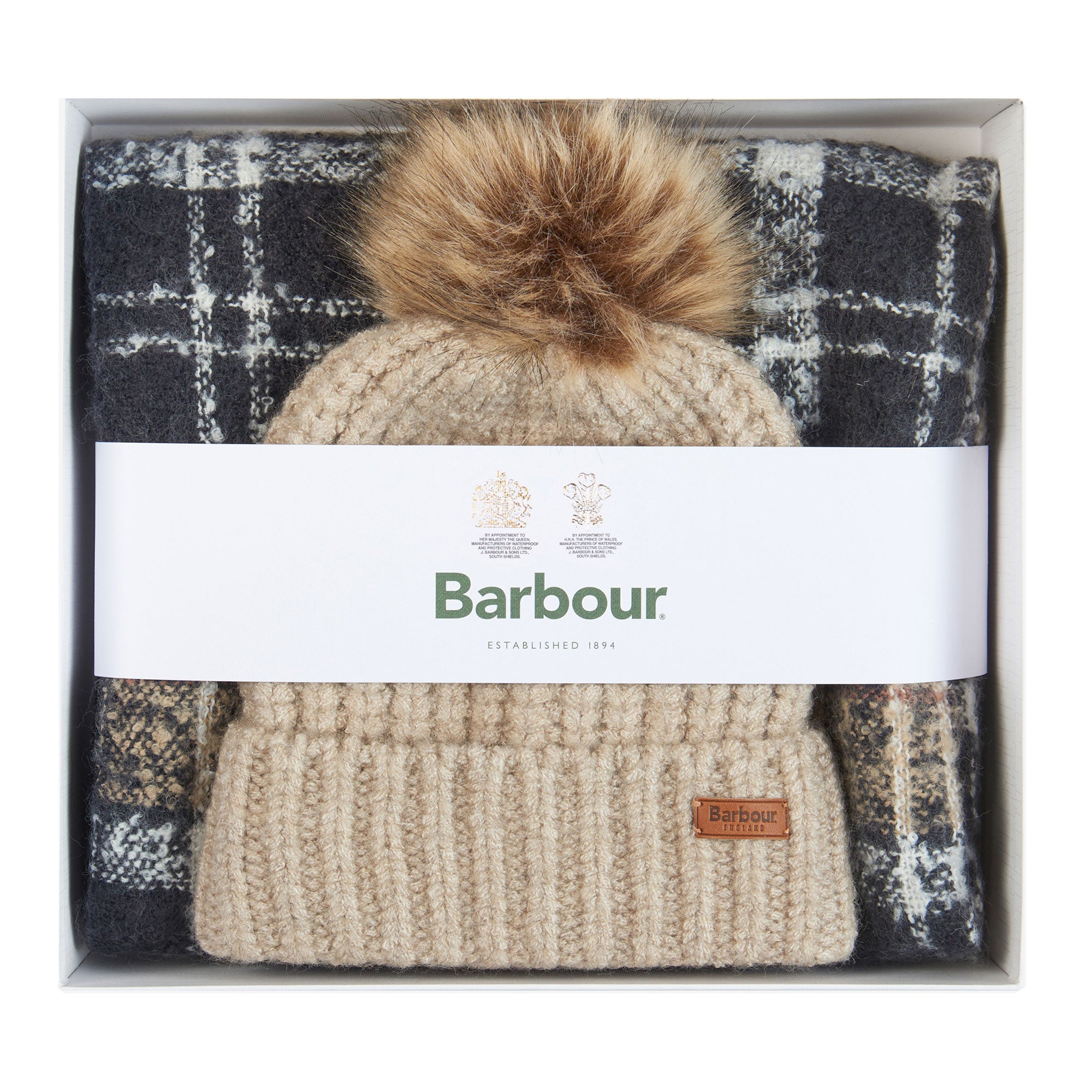 Ladies barbour hat and cheap scarf set