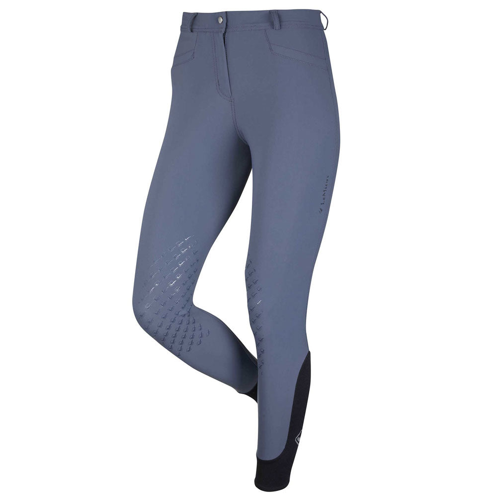 The LeMieux Ladies Dynamique Knee Patch Breeches in Grey#Grey
