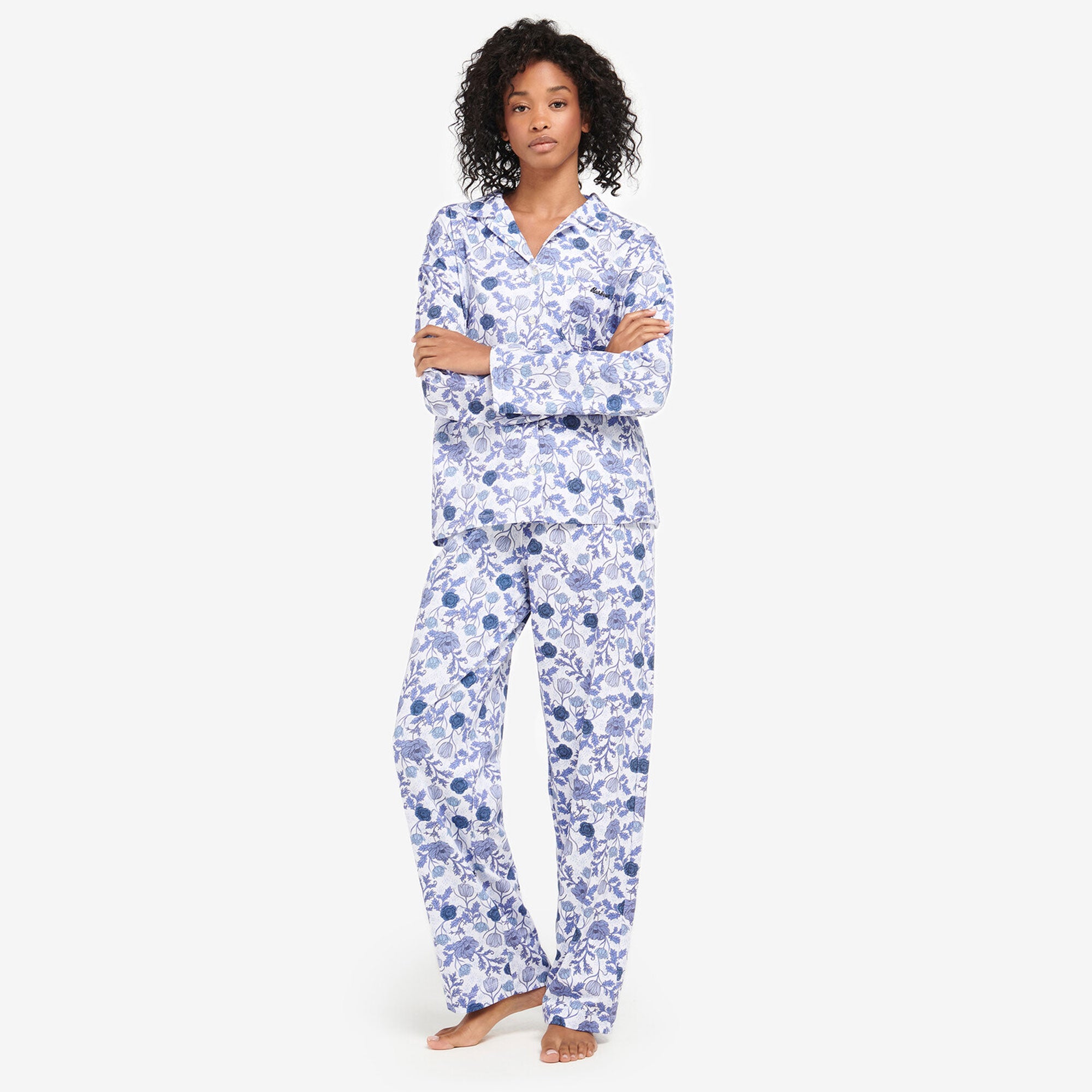 Ladies button through discount pyjamas