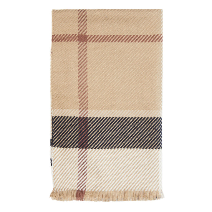 The Barbour Ladies Blair Tartan Scarf in Red Print#Red Print