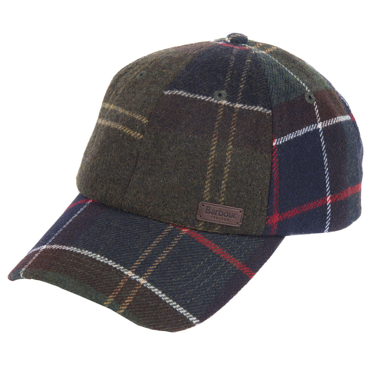 The Barbour Mens Galingale Tartan Sports Cap in Green Print#Green Print