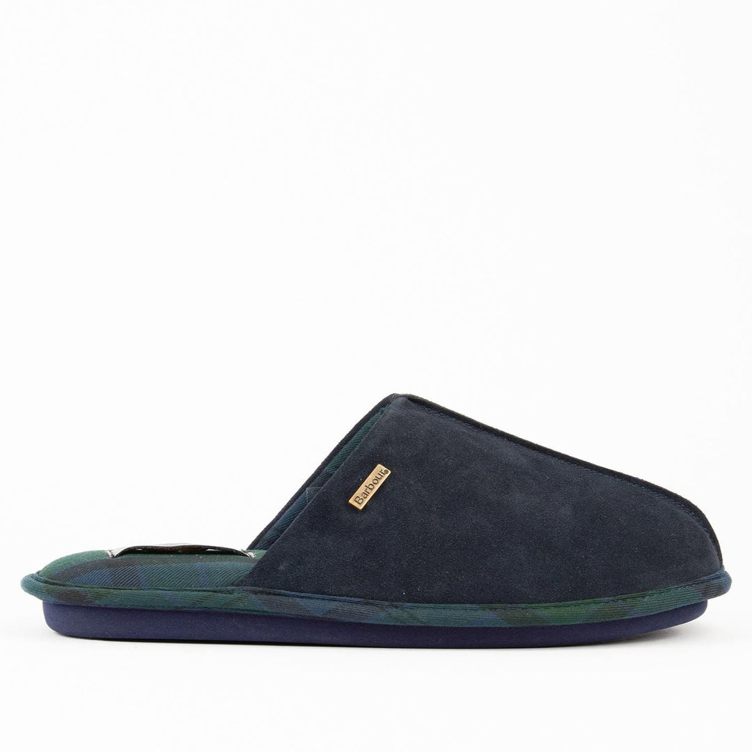 Barbour Mens Foley Mule Slipper in Navy#Navy